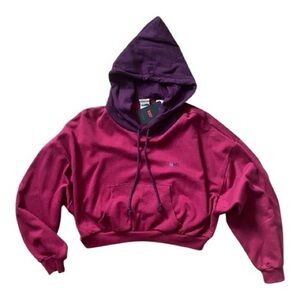 NWT Levi’s cropped burgundy & purple hoodie